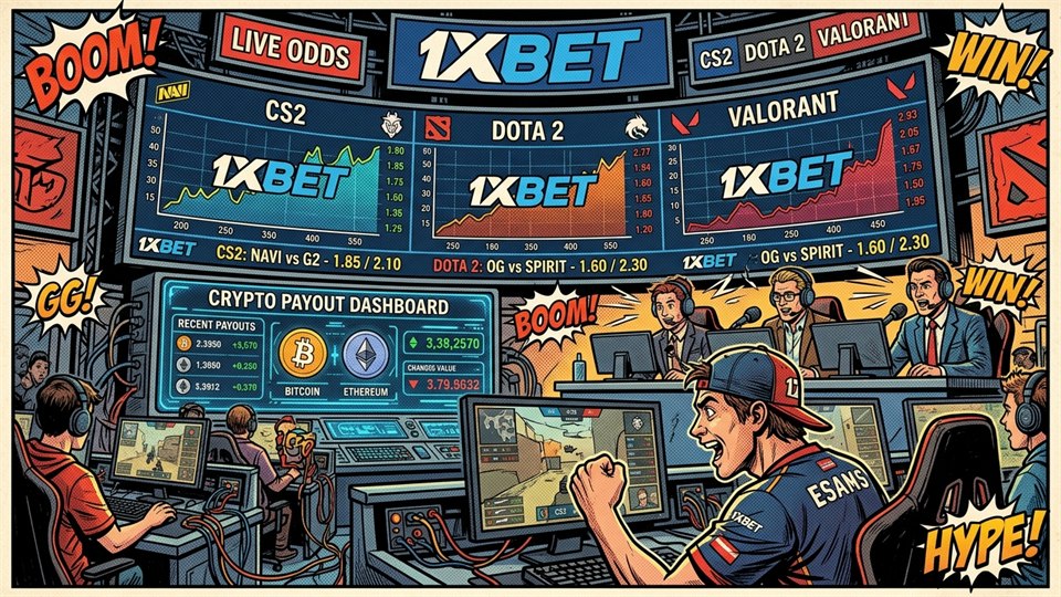 1xBet Esports Live Odds & Crypto Cashouts