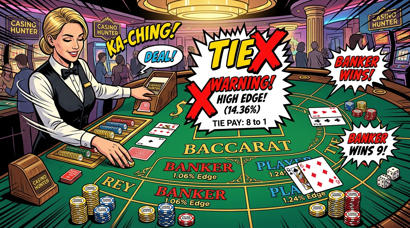 Baccarat Strategy and House Edge Mathematics: Banker 1.06% vs Tie Bet Trap 2026