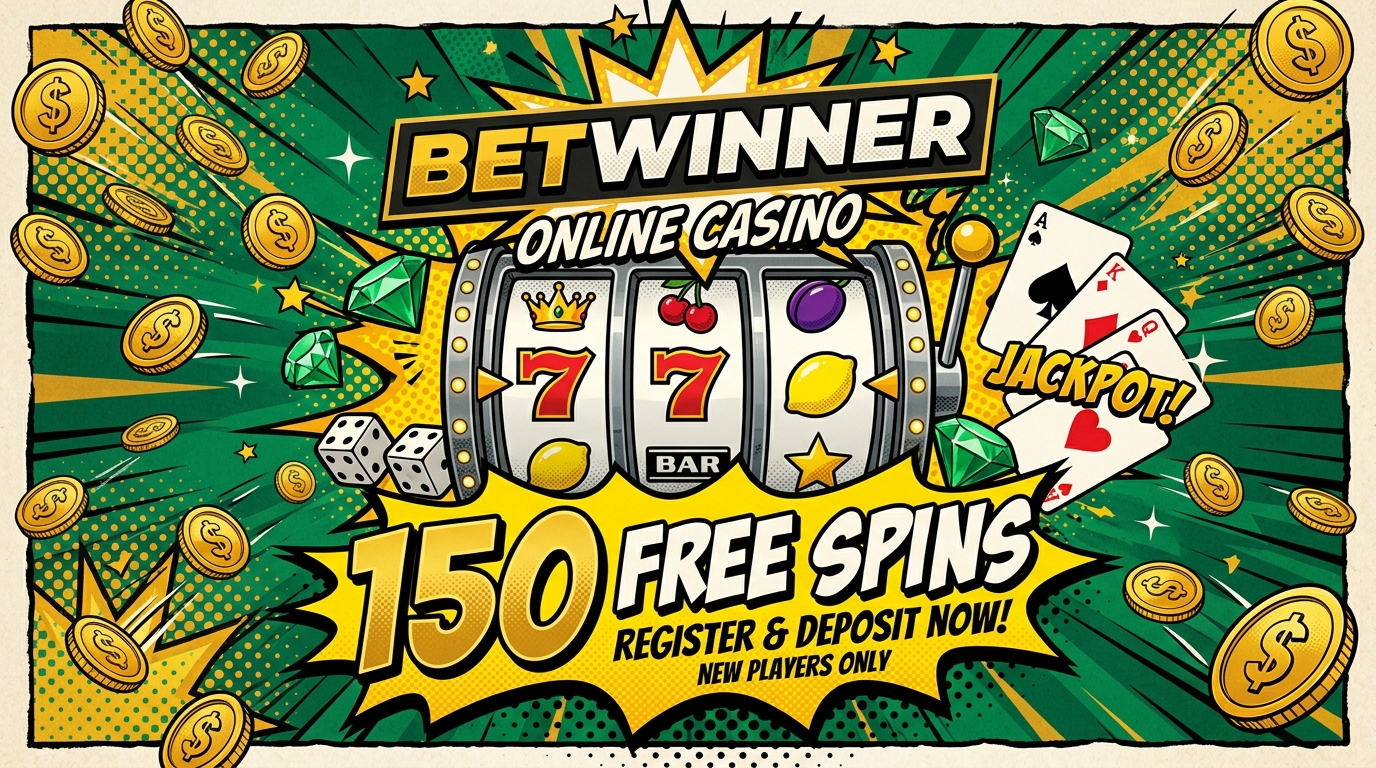 Betwinner Casino Welcome Bonus and 150 Free Spins Banner
