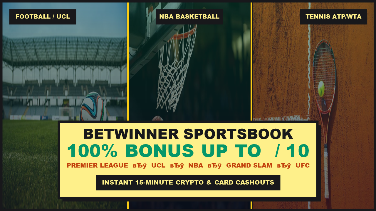 Betwinner Sportsbook Welcome Bonus $100 Banner