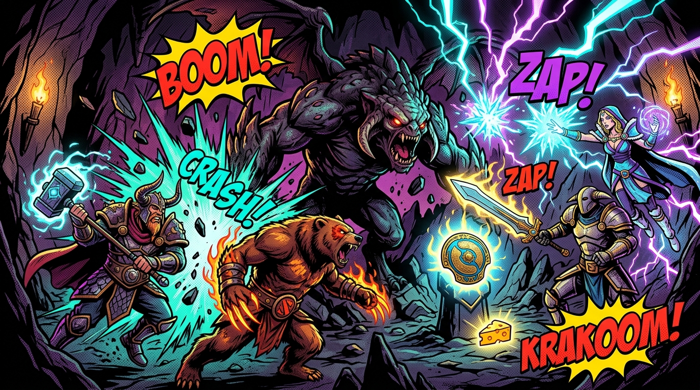Dota 2 Roshan Pit Battle with Aegis of the Immortal and Hero Spells