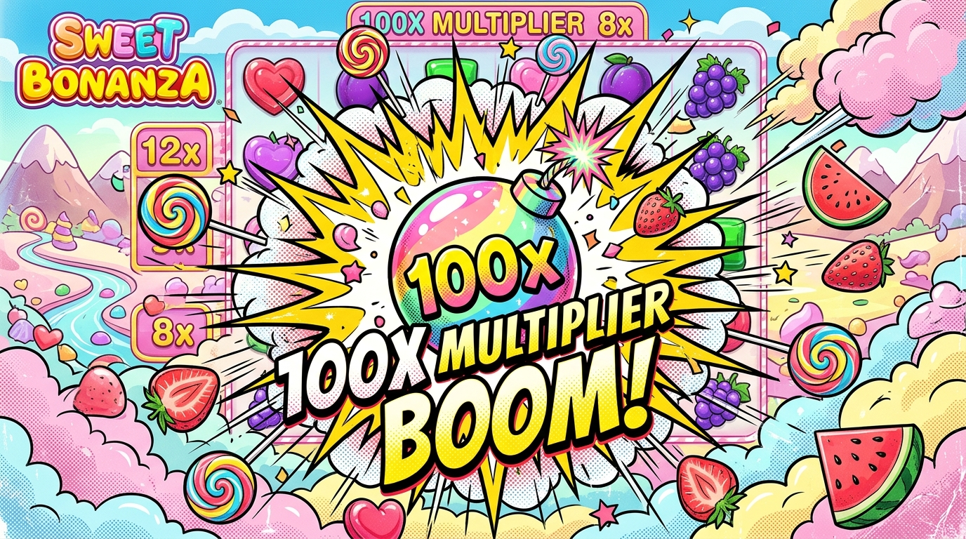 Sweet Bonanza 100x Multiplier Bomb Cascade