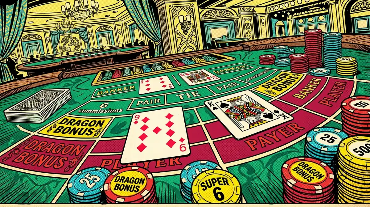 Apuestas laterales en baccarat: Dragon Bonus, Super 6, Panda 8 y comparación de ventaja de la casa